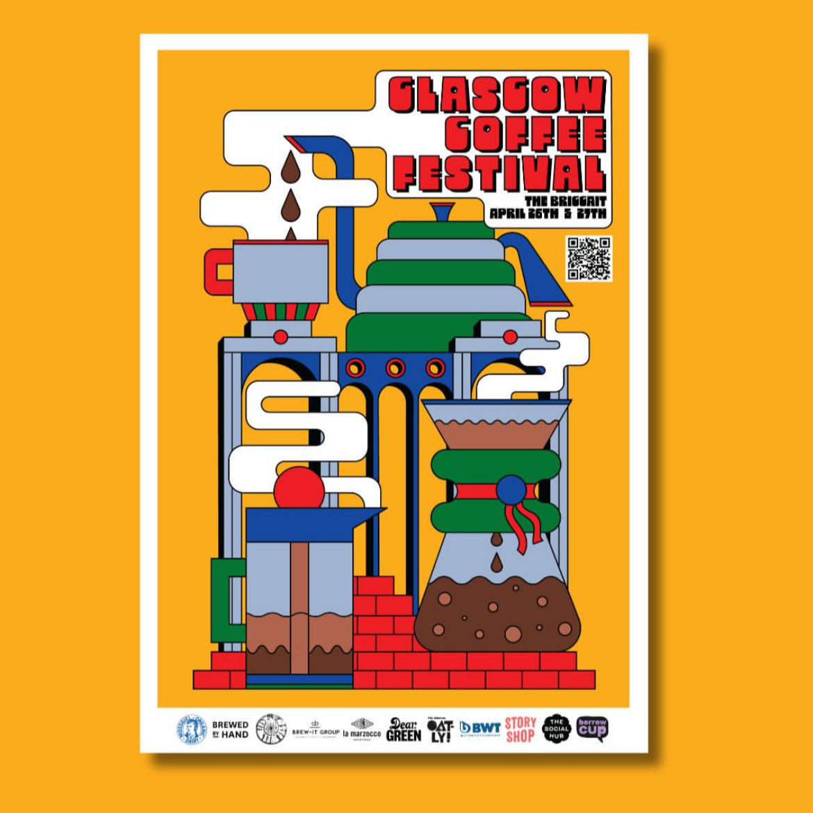 Glasgow Coffee Fest 2025 Risoprint Poster